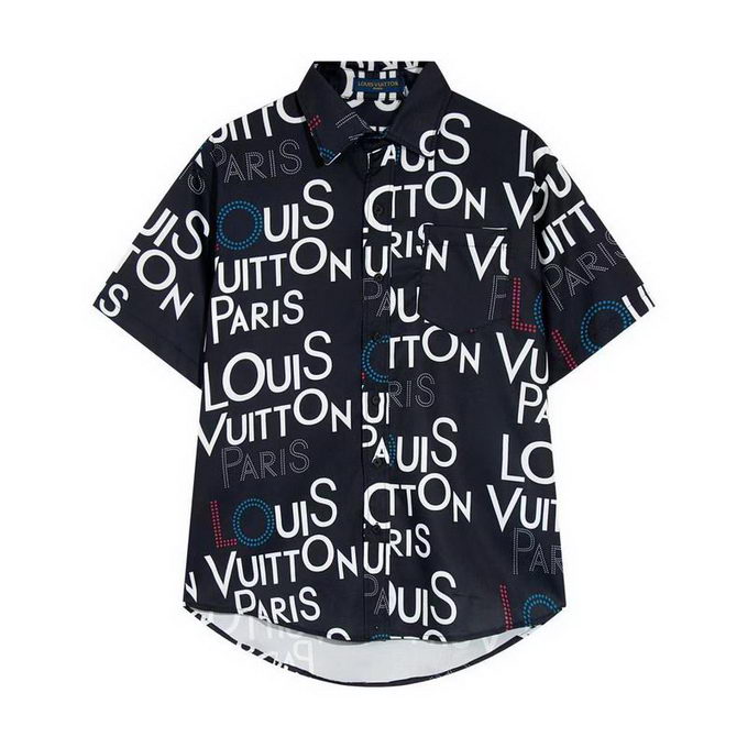 Louis Vuitton Short Sleeve Shirt Mens ID:20240614-160